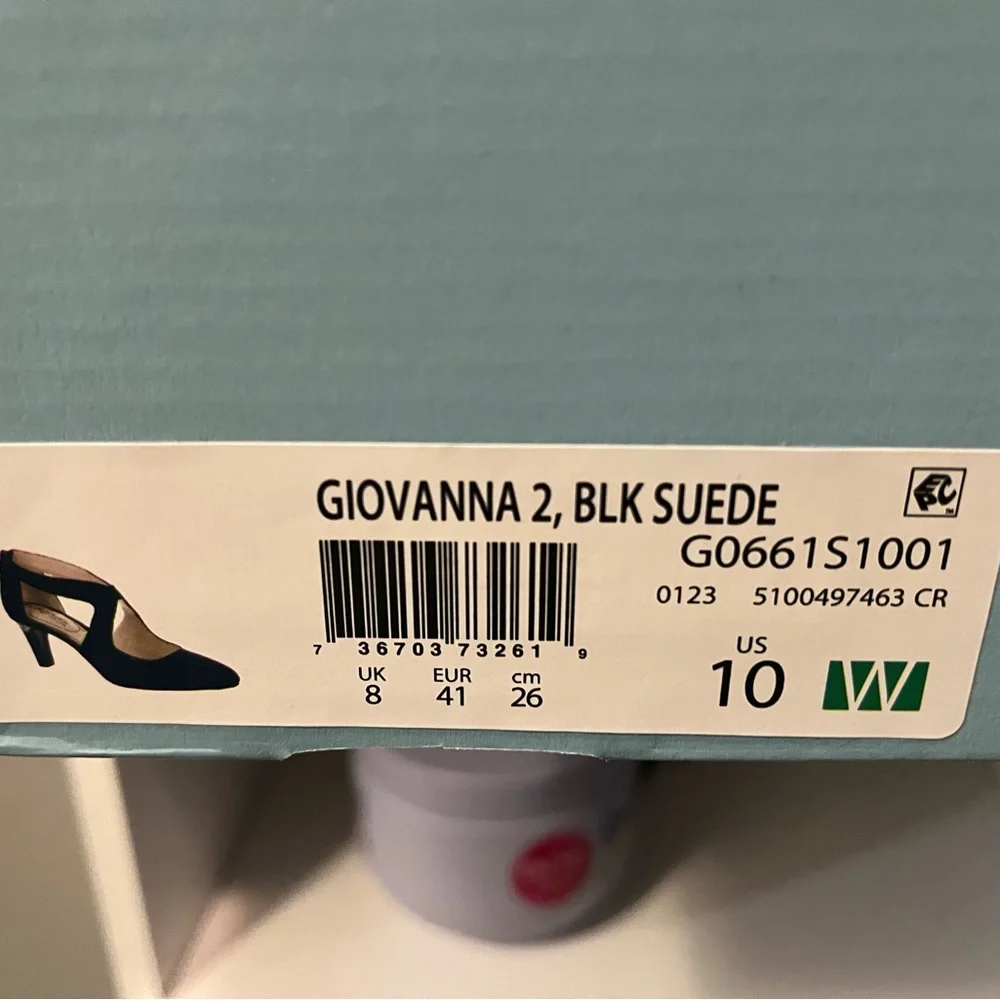 Giovanni 2 Black Cutout Heels NIB